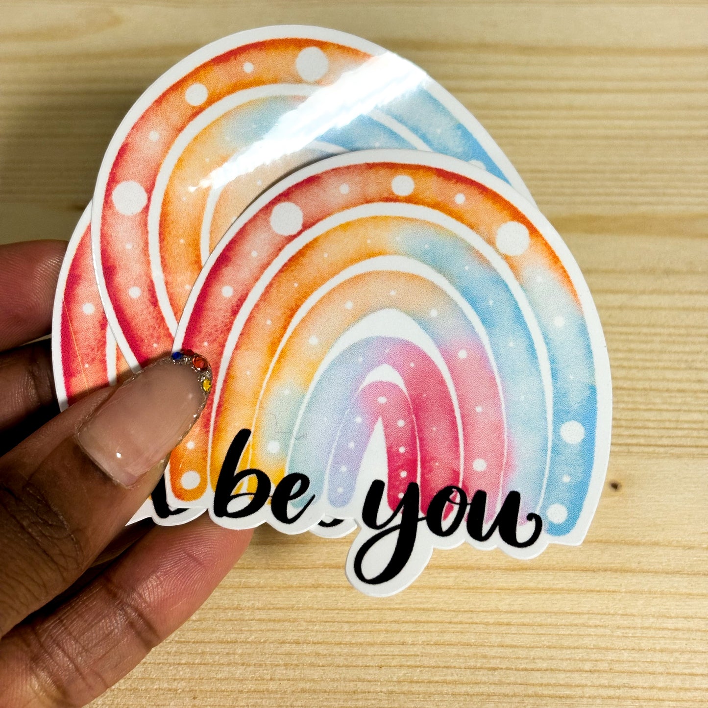 Watercolor Rainbow Be You Sticker PRIDE