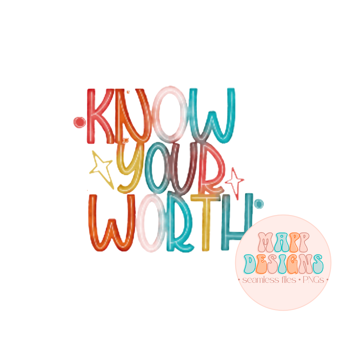 Know Your Worth Vinyl Sticker